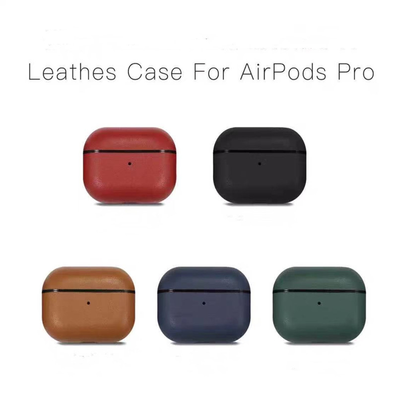 Airpods Pro Ledertasche, echtes Retro-Ölwachs-Verrückterpferd Ledertasche, vollständig handgefertigt, vorne LED sichtbar, (dunkelbraun)