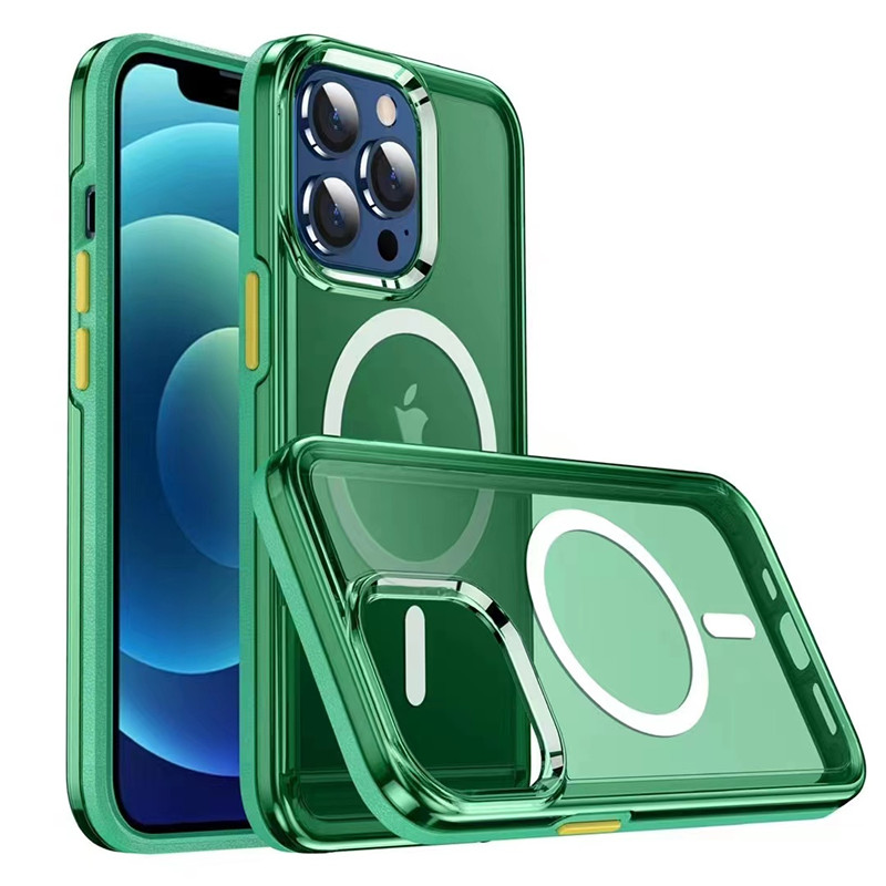 Geeignet für iPhone 13 Magentic Case, transparentes magnetisches Design Wireless Quick Lading Protective Case