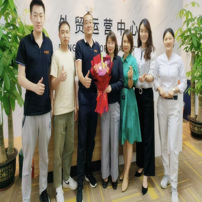 Die Windfarben der Partner in der Außenhandelsabteilung der Xinyang Leather Company